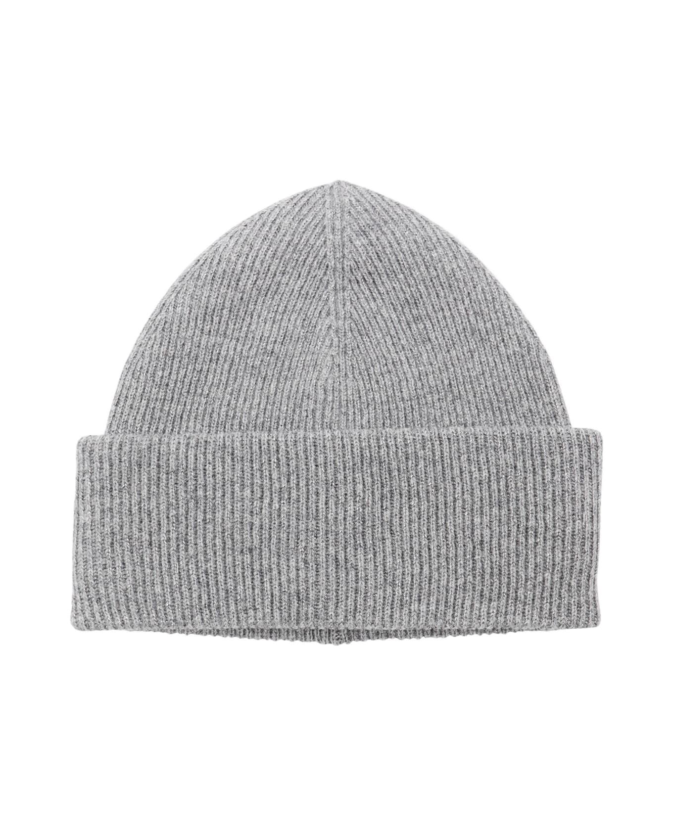Fabiana Filippi Grey Wool Hat - Roccia