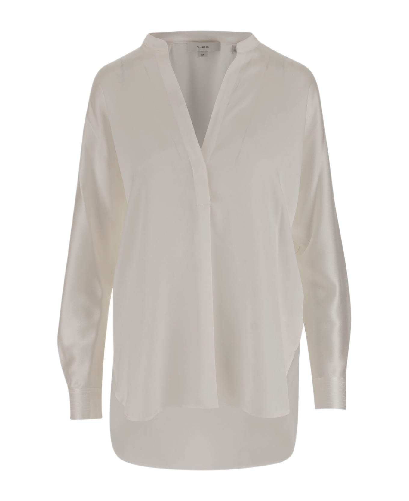 Vince Silk Satin Blouse - White