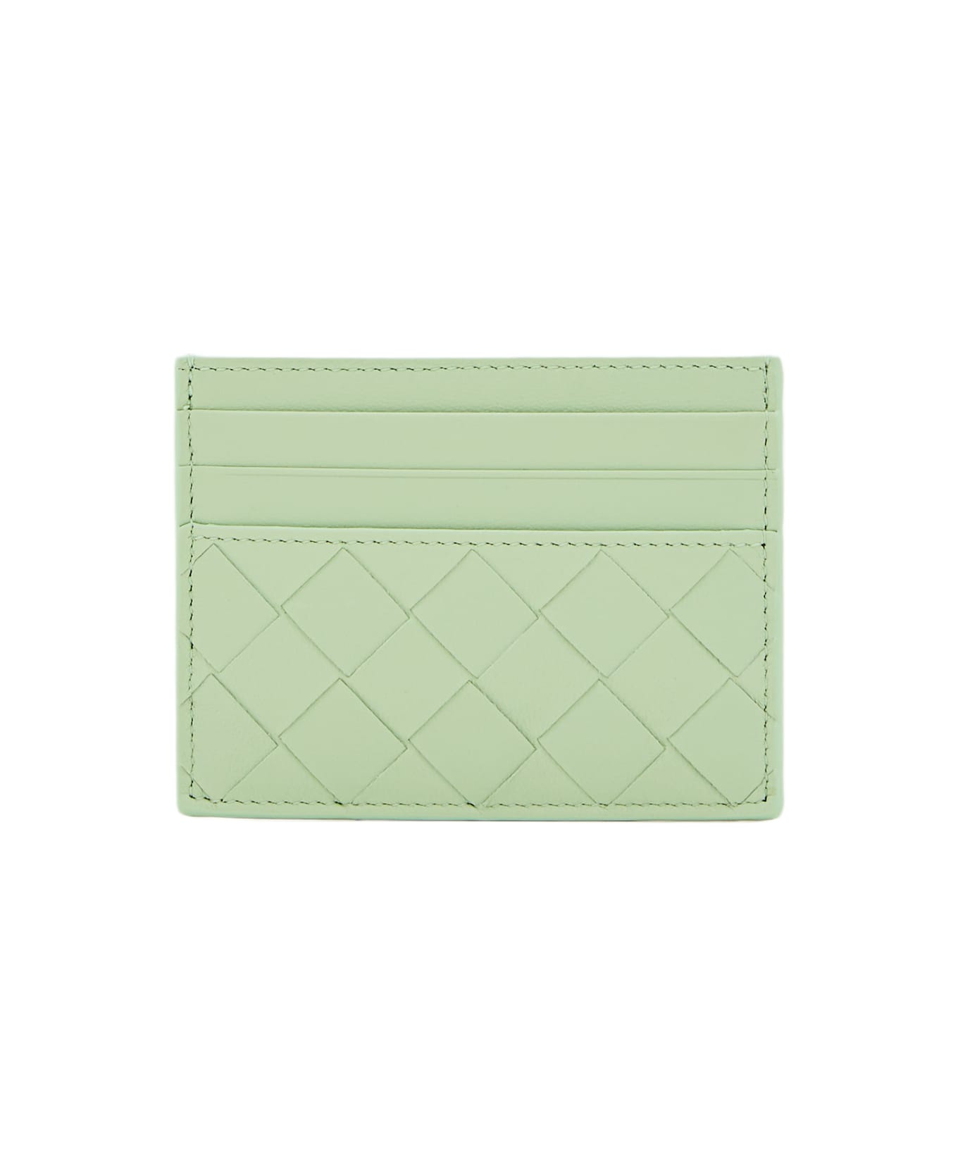 bottega Mini Veneta Leather Card-holder - Green