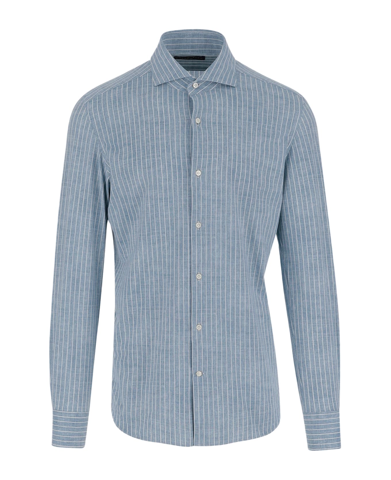 Brian Dales Classic Striped Shirt - Blue