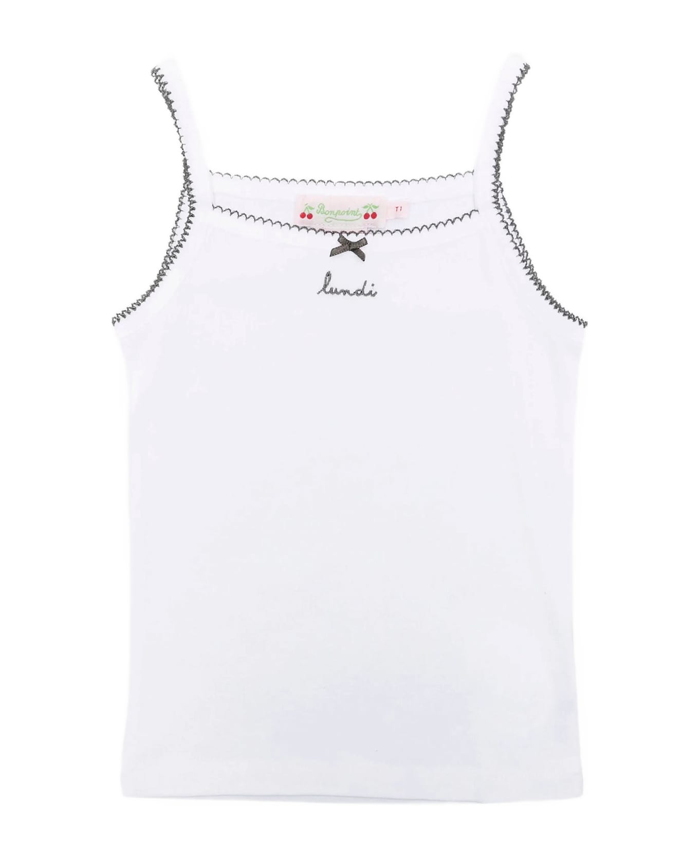 Bonpoint Cotton Tank Top Set - White