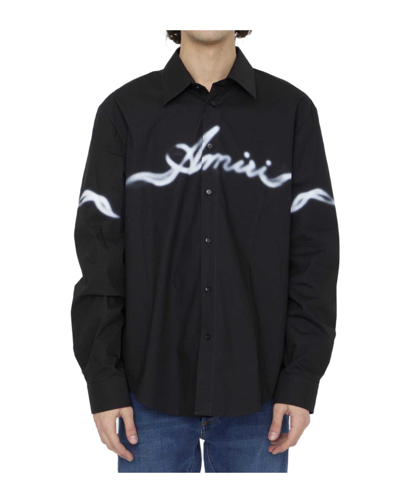 AMIRI Smoke Shirt - BLACK