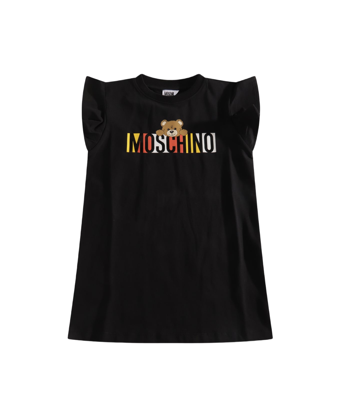 Moschino Black Multicolour Cotton Blend Dress - NERO/BLACK