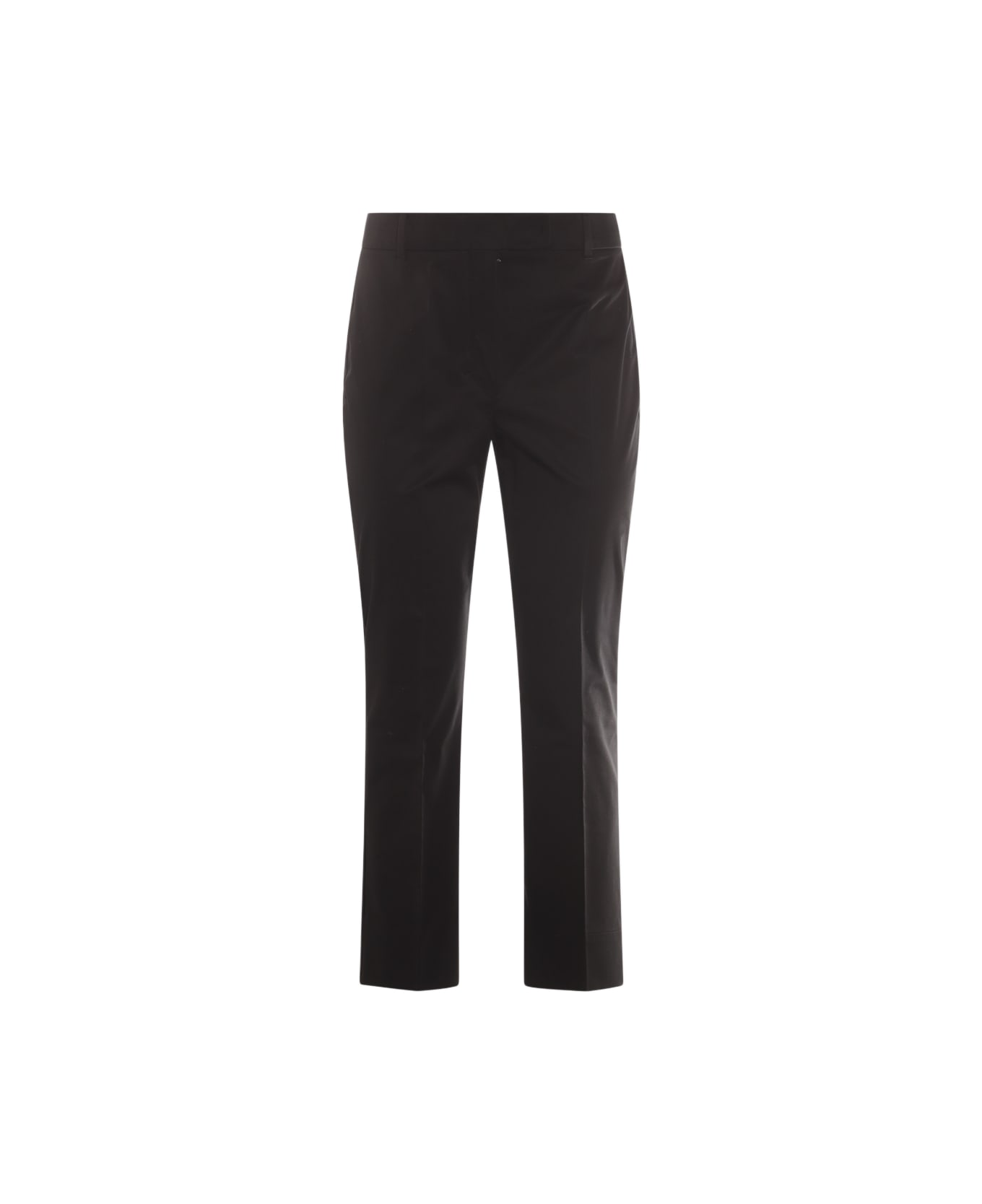 
S Max Mara Black Cotton Felice Pants - Black
