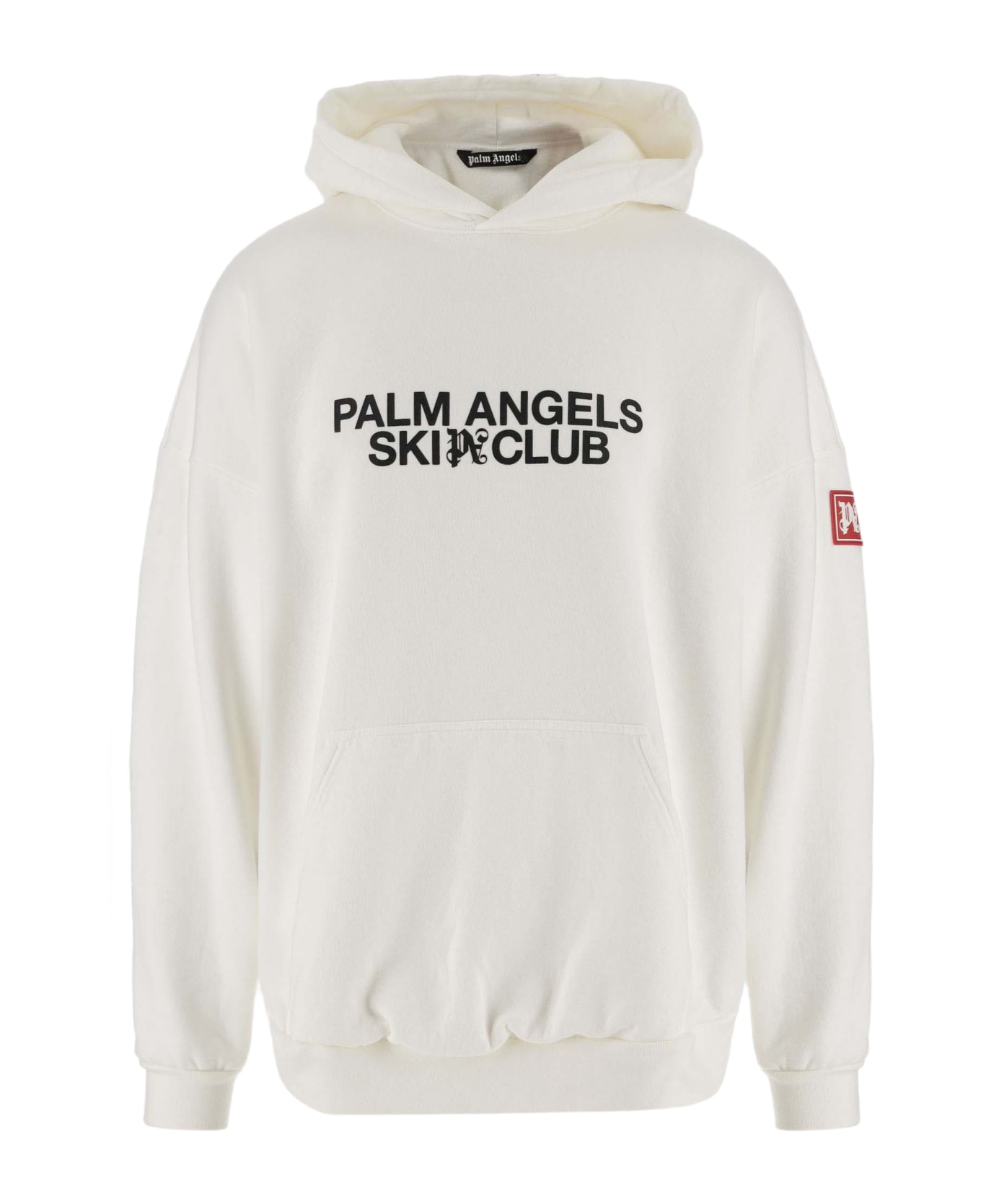 Palm Angels Cotton Sweatshirt With Logo - White