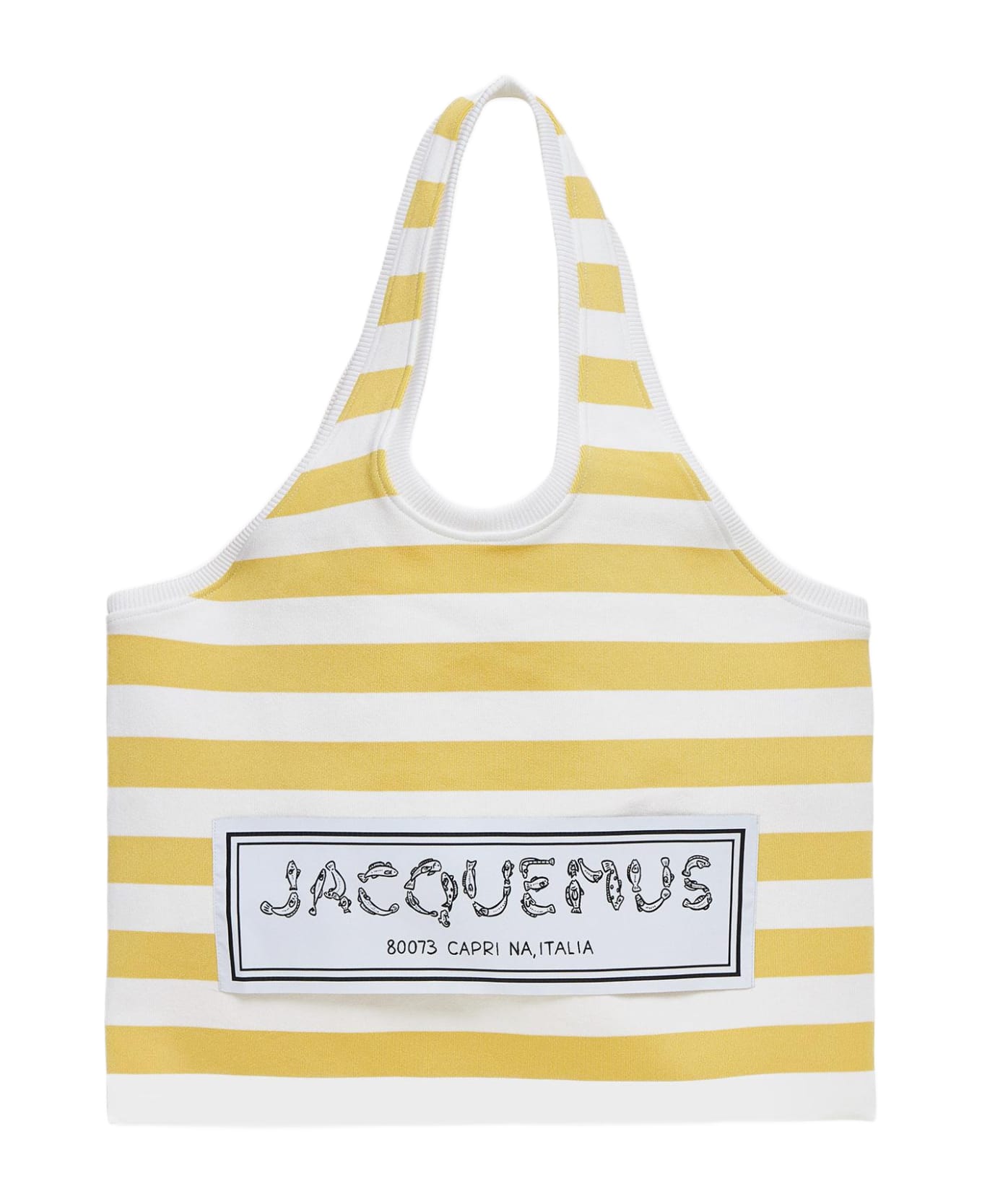 Jacquemus Le Tote Marcel Striped Knit Bag - Multi yellow