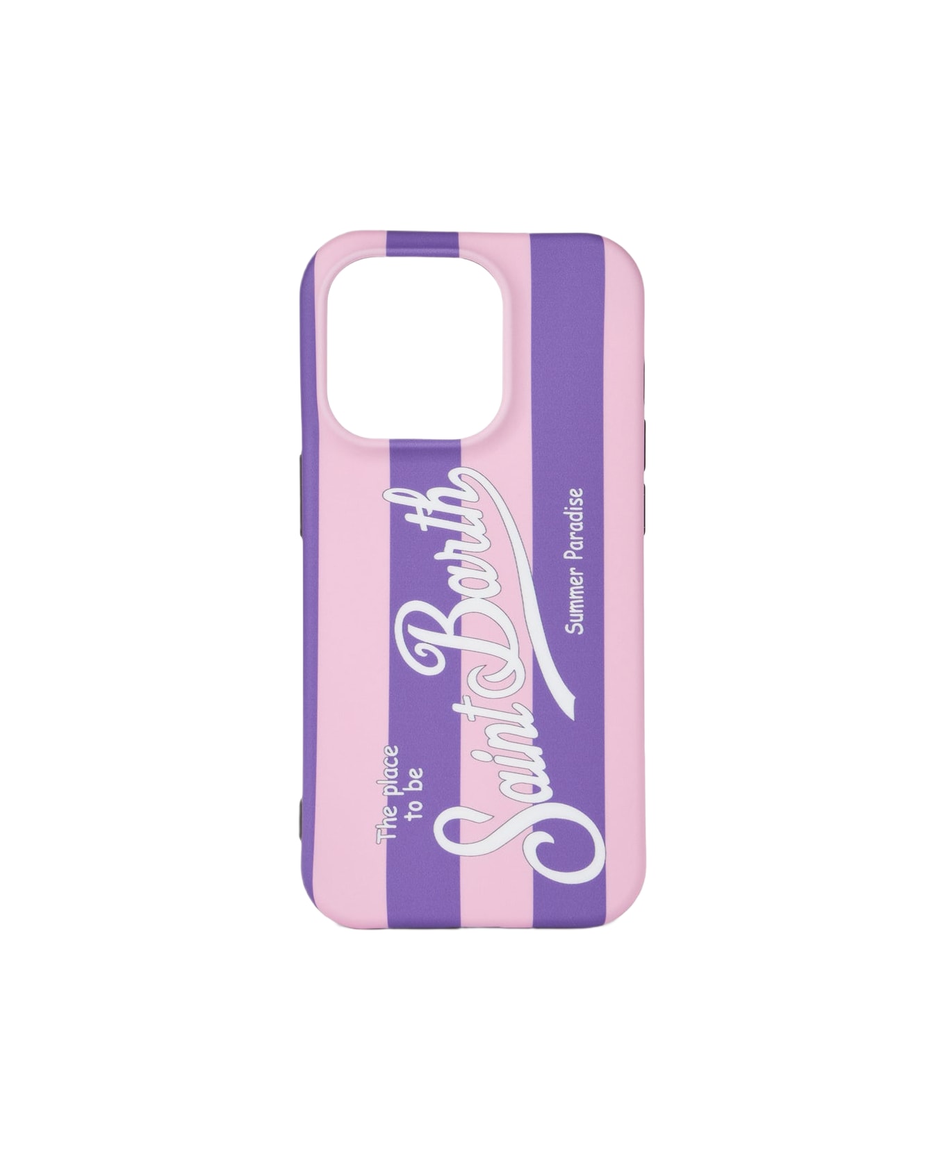 MC2 Saint Barth Cover For Iphone 14 Pro With Striped Print - PINK デジタルアクセサリー