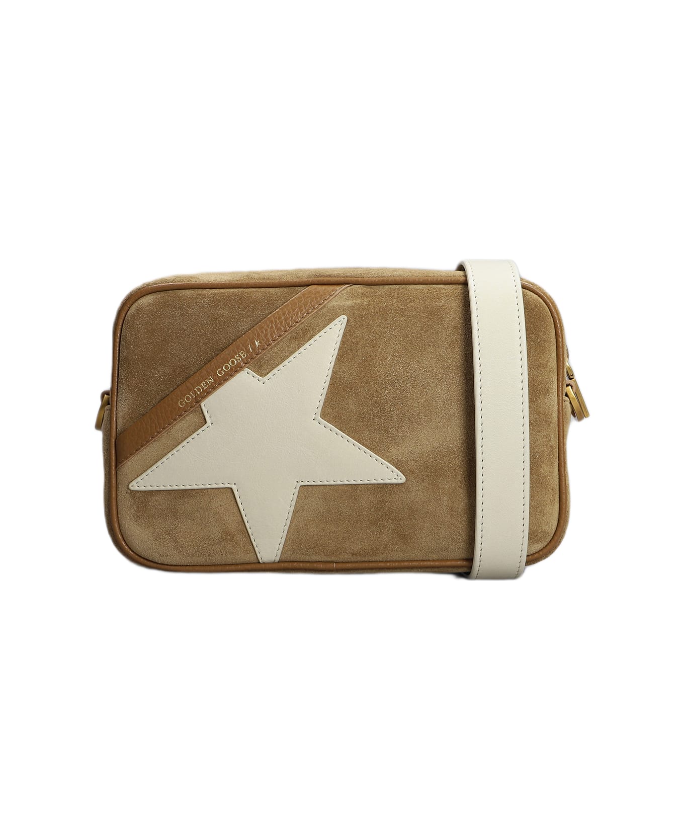 Golden Goose Star Bag Shoulder Bag In Beige Suede - TOBACCO