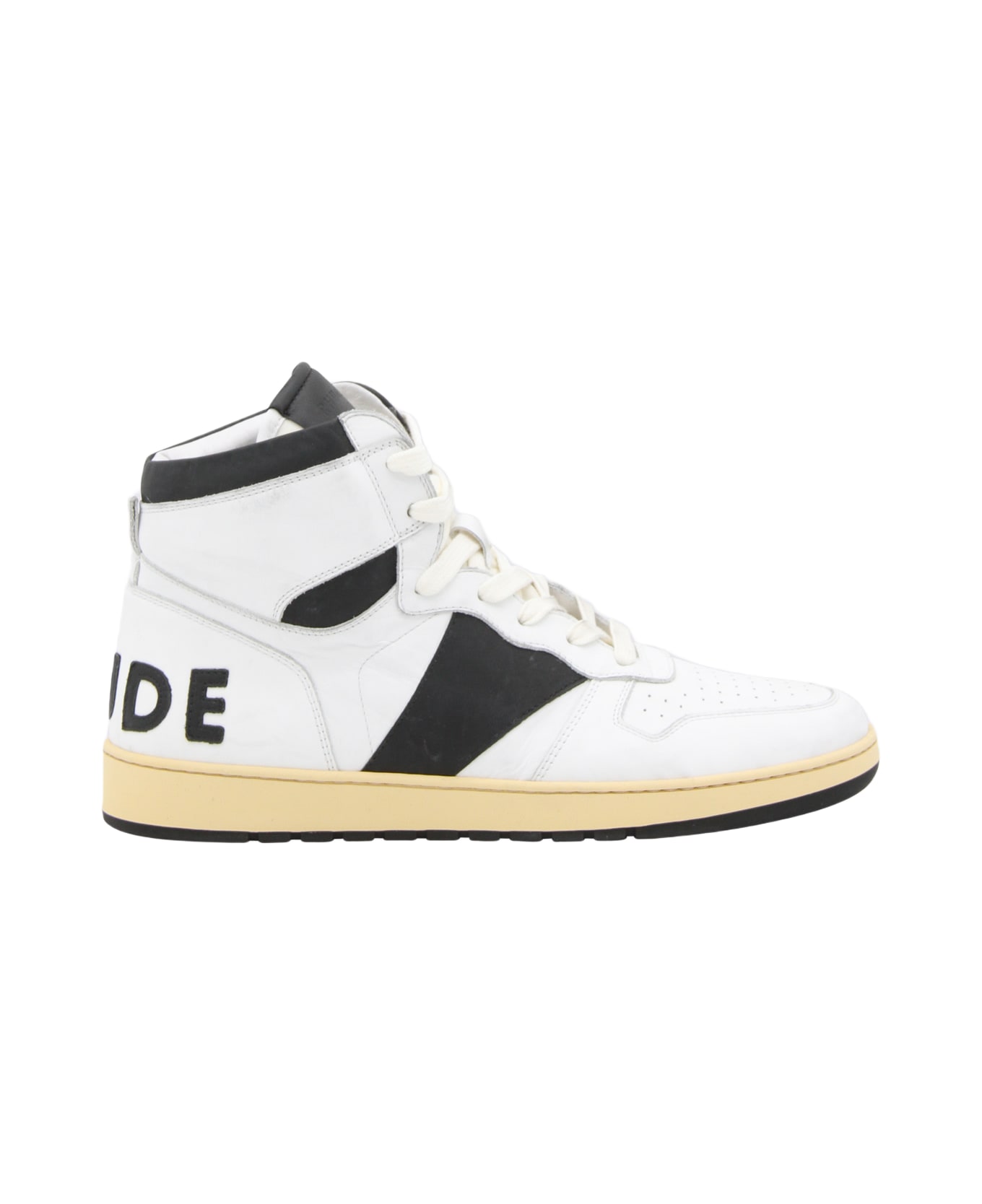 Rhude White Leather Rhecess Sneakers - White