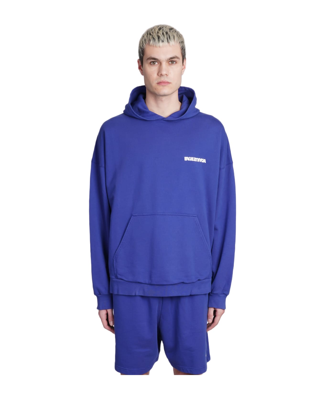 Balenciaga Sweatshirt In Blue Cotton - blue