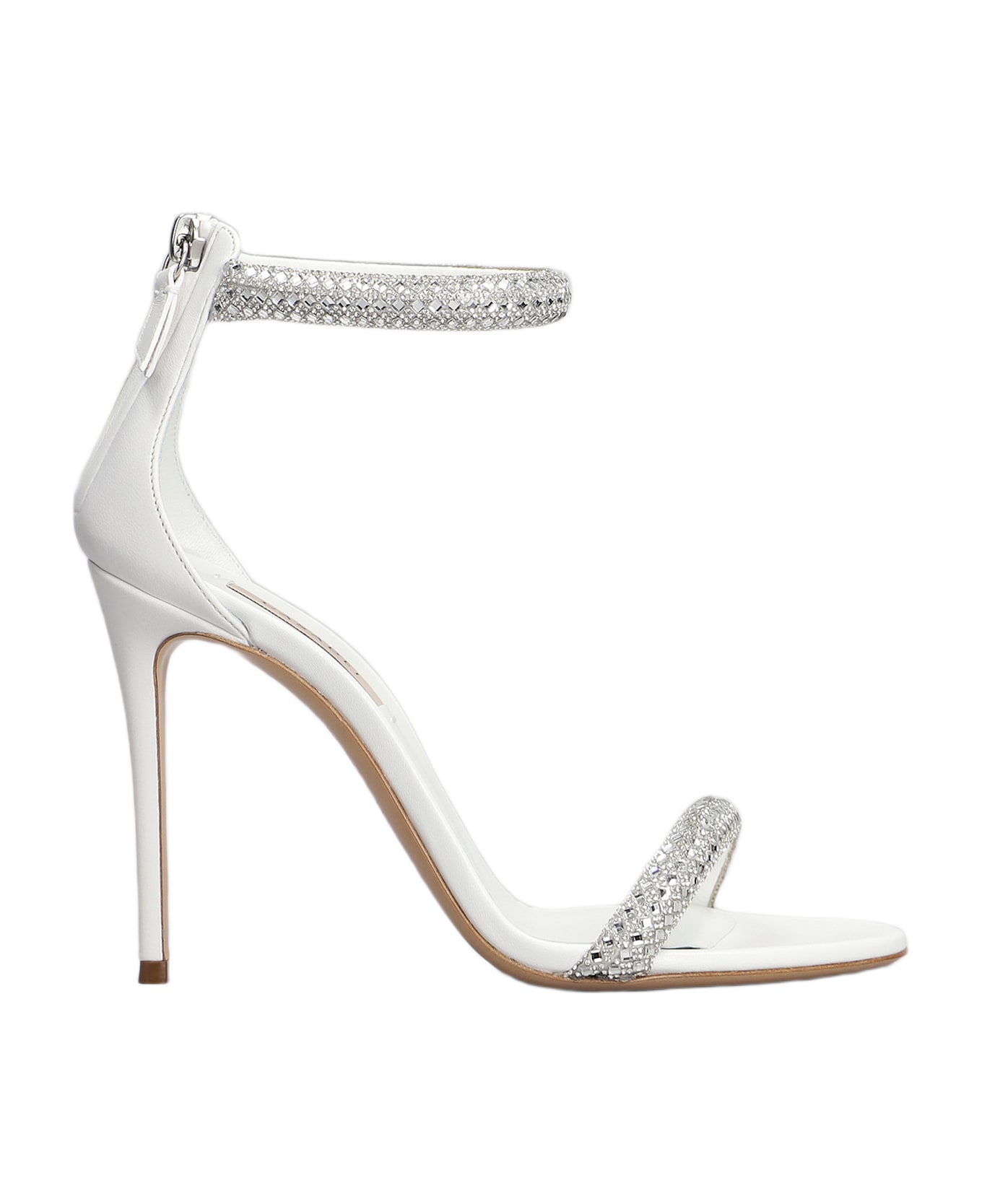 Casadei Julia Stratosphere Sandals In White Leather - white