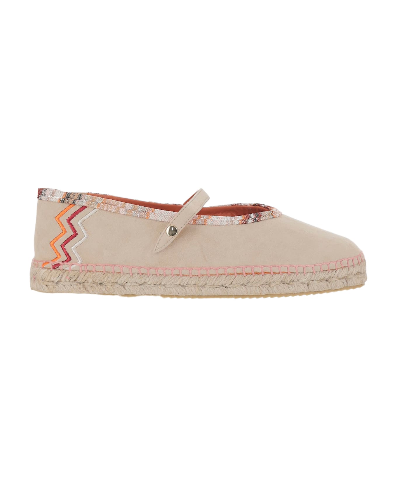 Missoni Viscose-blend Espadrilles With Zigzag Pattern - Beige