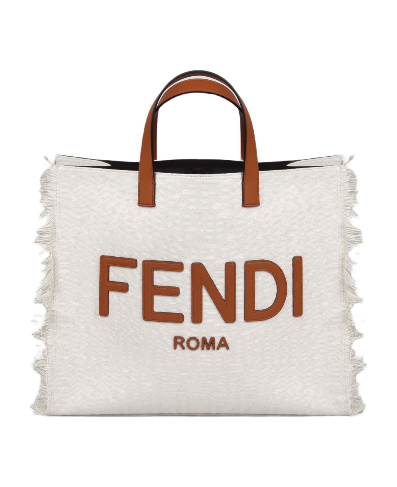 Fendi Ff Shopper Bag - White