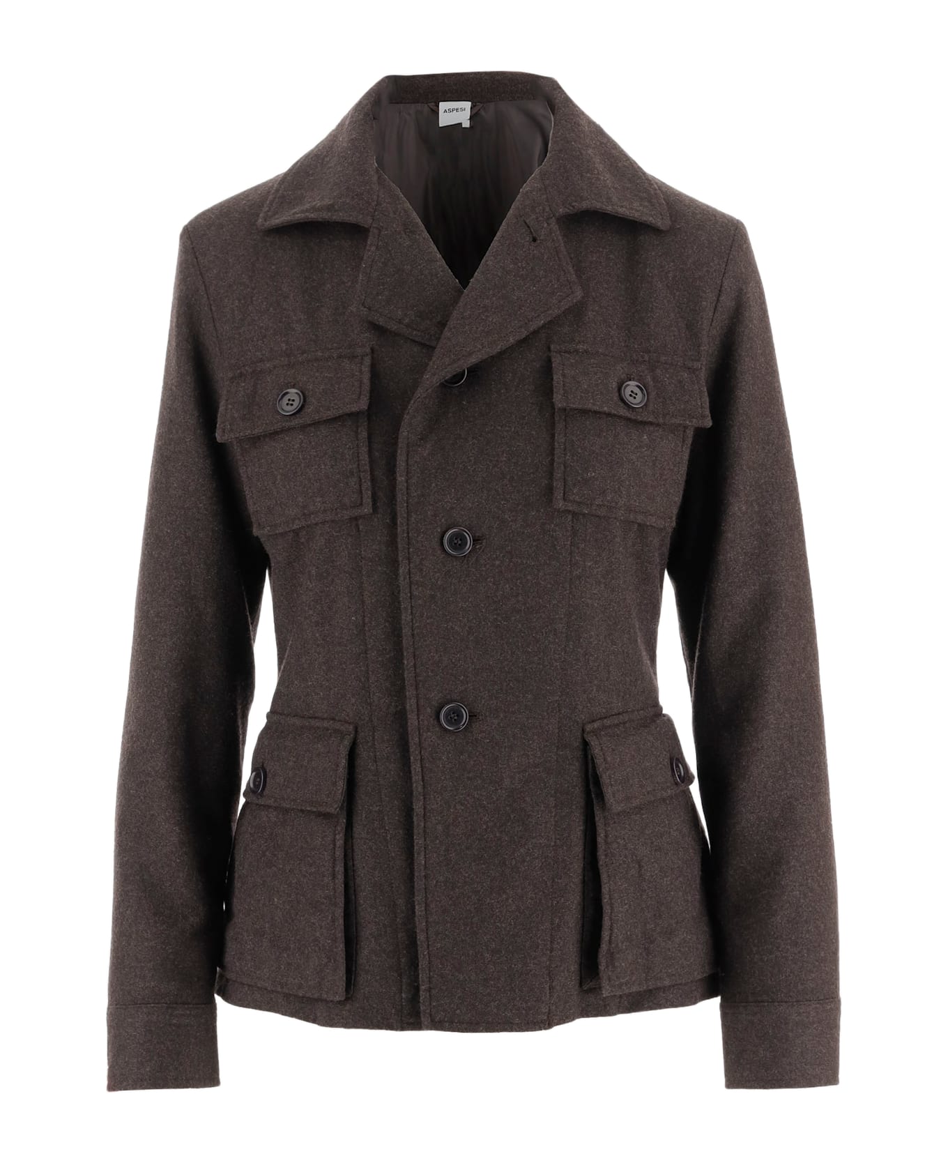 Aspesi Wool And Cashmere Jacket - Brown