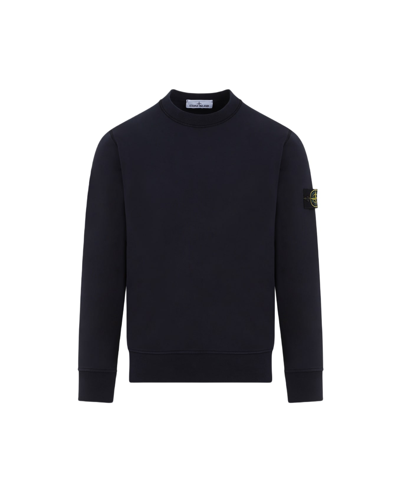 Stone Island Compass Patch Crewneck Sweatshirt - Blue