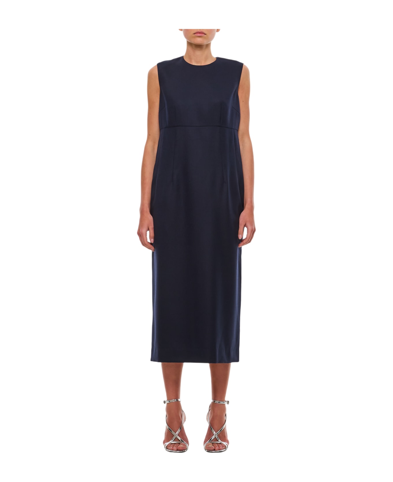 Comme des Garçons Wool Midi Dress - Blue