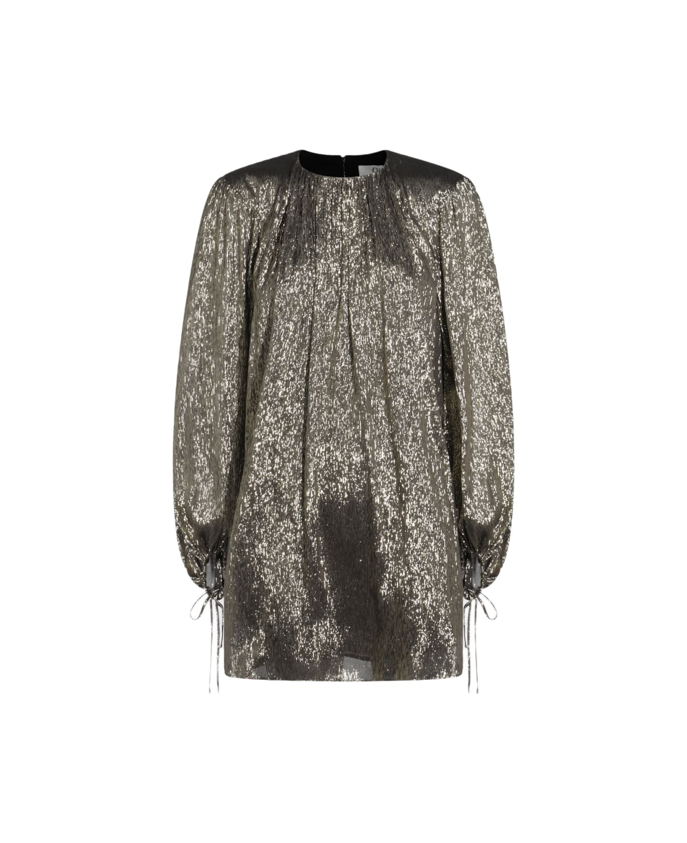 Chloé Black Gold Mini Dress - Black