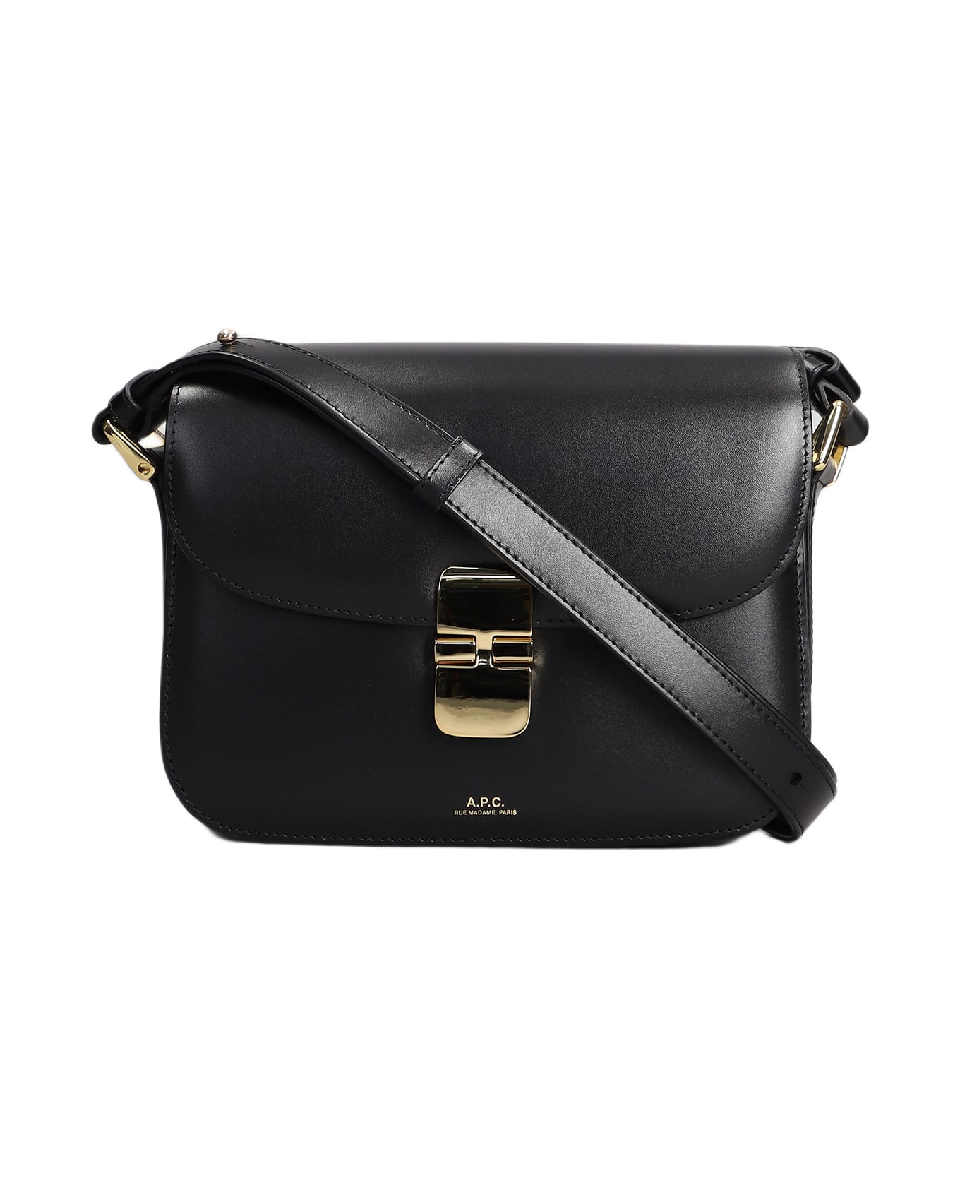 A.P.C. Grace Small Shoulder Bag In Black Cotton - Lzz Noir