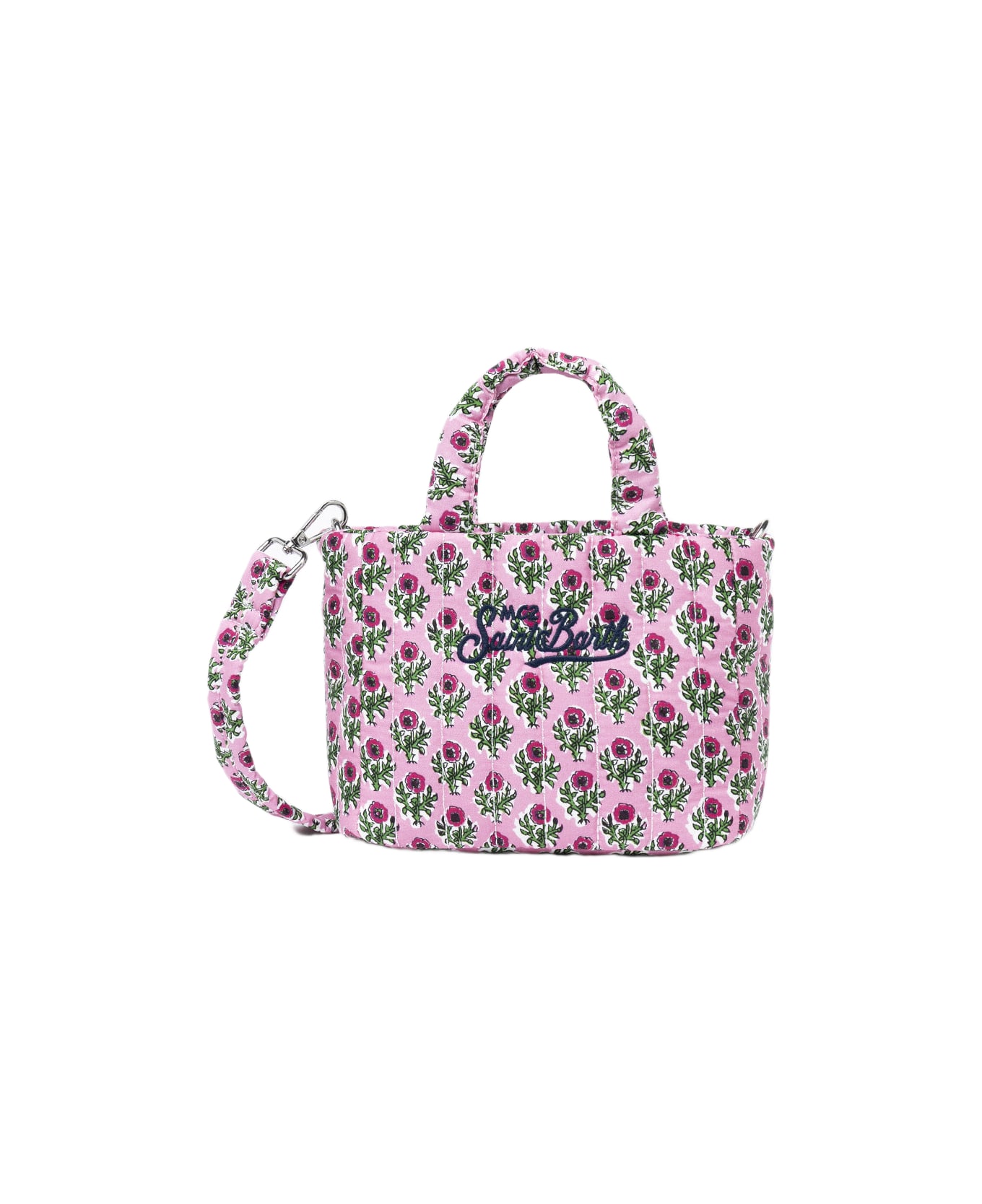 MC2 Saint Barth Pink Flower Quilted Soft Tote Mini Bag - PINK