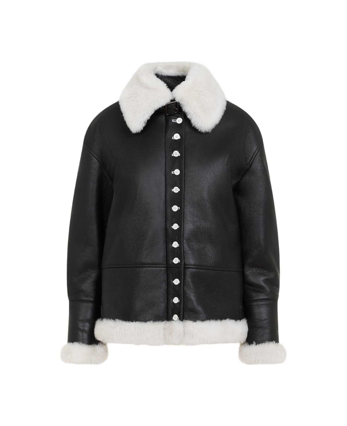Loewe Shearling Jacket - White Black