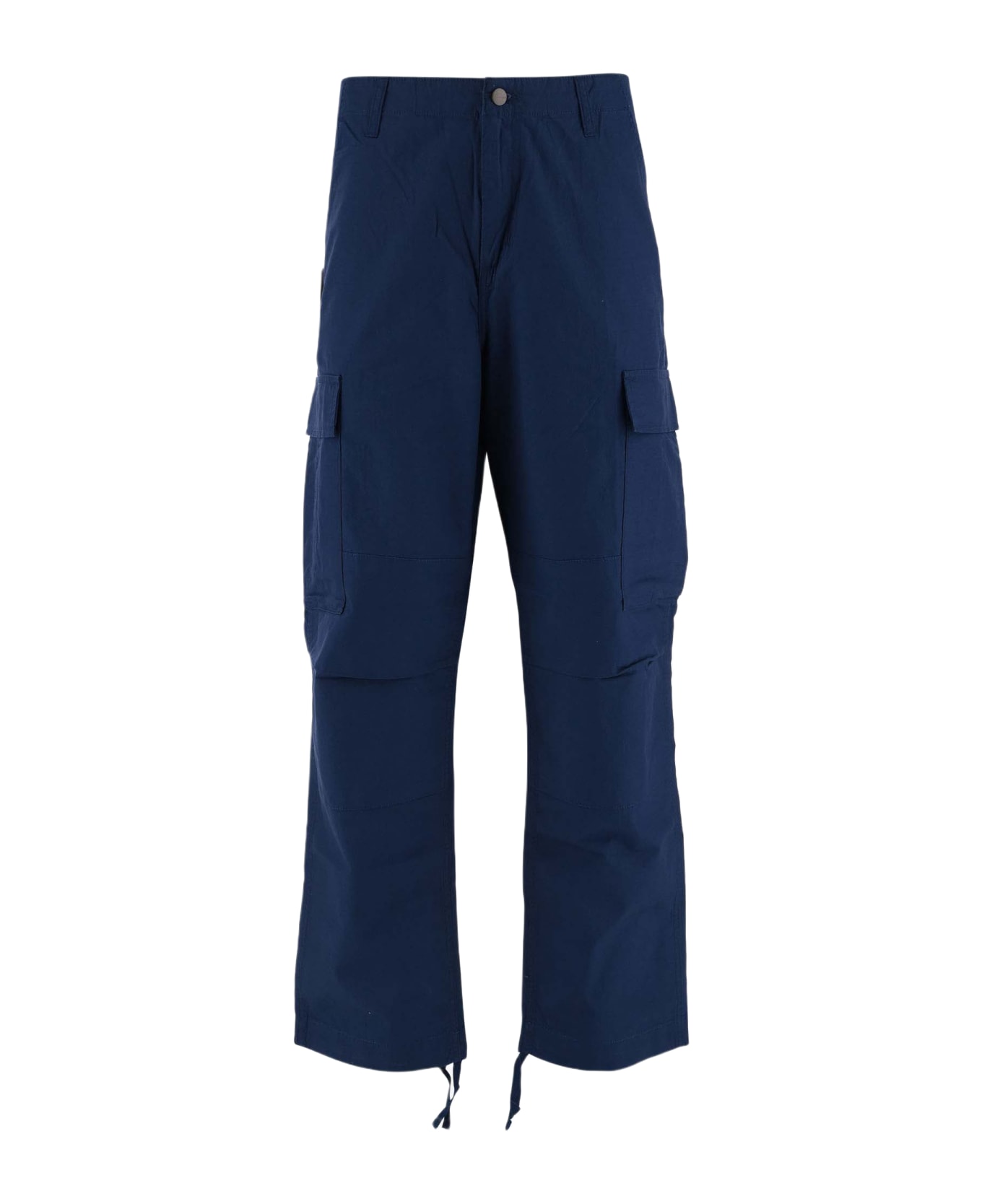 Carhartt Cotton Cargo Pants With Logo - Blue