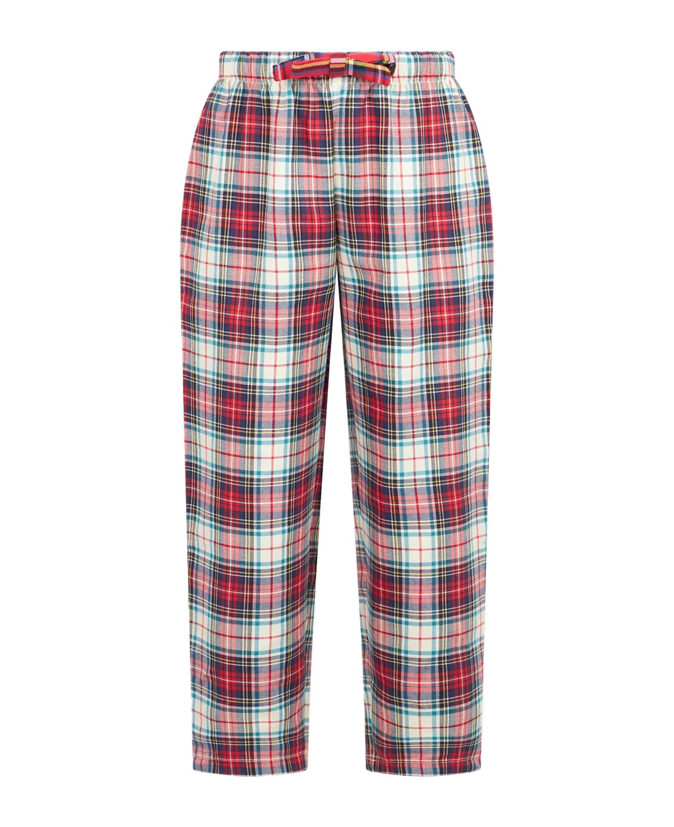 MC2 Saint Barth Kid Pajama Pants With Tartan Print