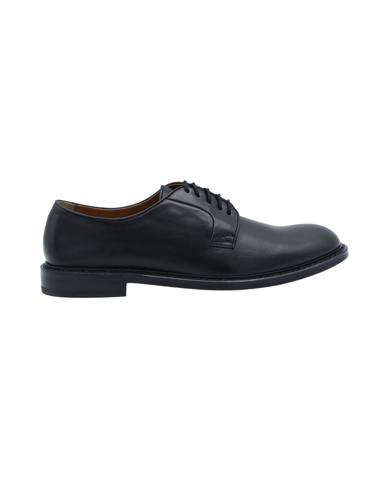 Doucal's Black Leather Lace Up Shoes - Black レースアップシューズ
