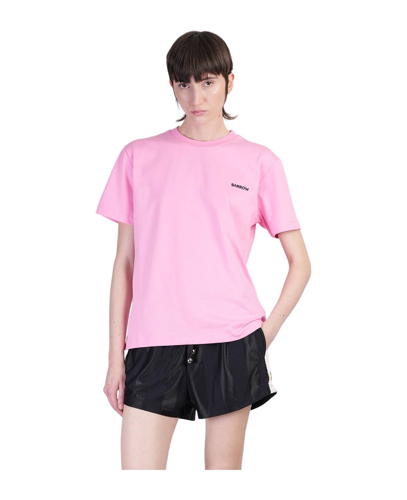 Barrow T-shirt In Rose-pink Cotton - rose-pink