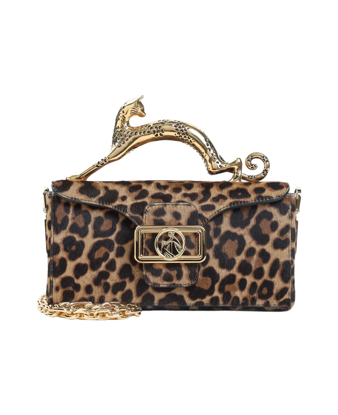 Lanvin Pencil Cat Nano Handbag - Beige Black