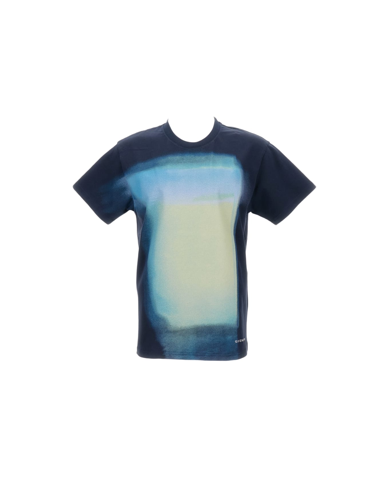 Givenchy Cotton T-shirt With Print - Blue