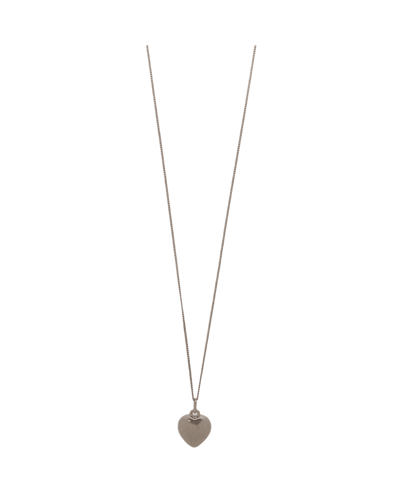 Saint Laurent Long Heart Charm Necklace