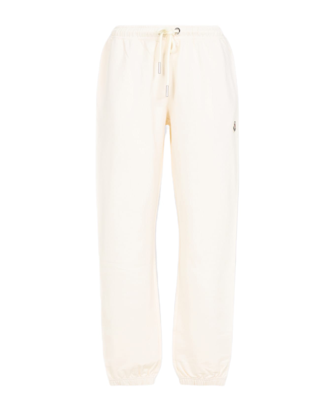Moncler Logo Patch Drawstring Sweatpants - Natural
