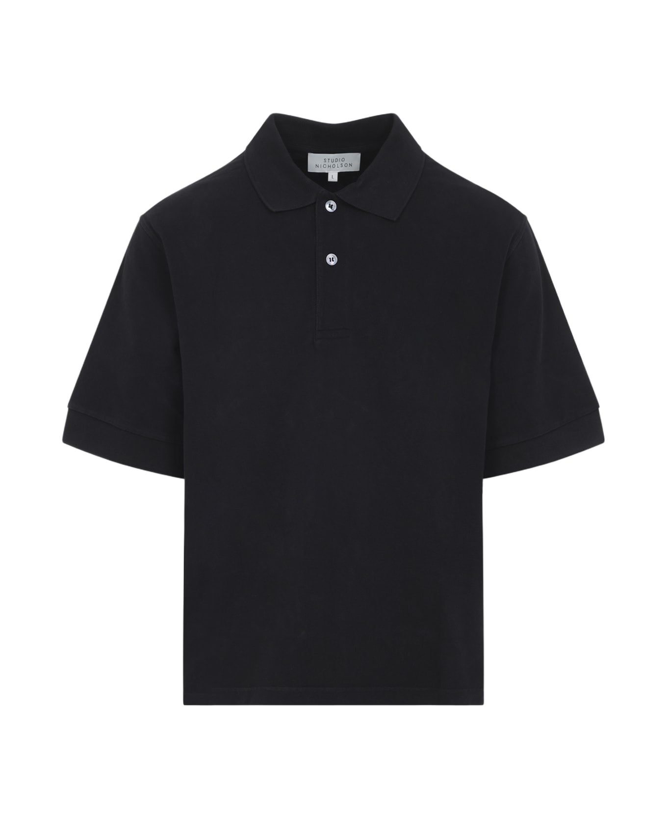 Studio Nicholson Balato Polo - Washed Black