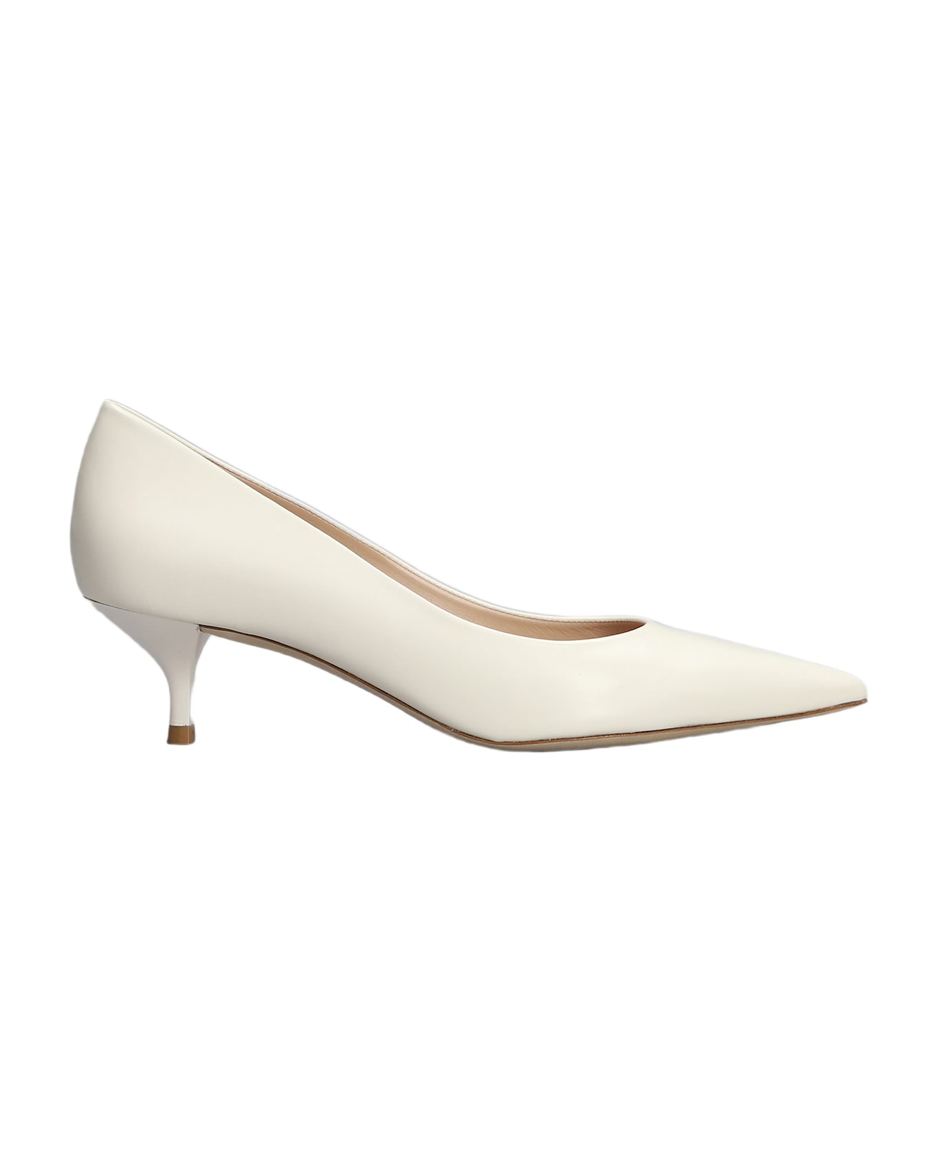 Stuart Weitzman Stuart Power 50 Pumps In White Leather - white