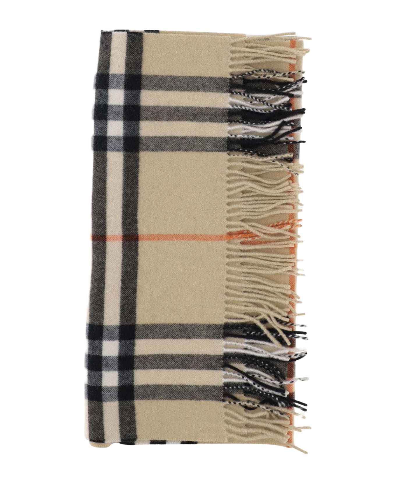 Burberry Cashmere Check Scarf - Sand