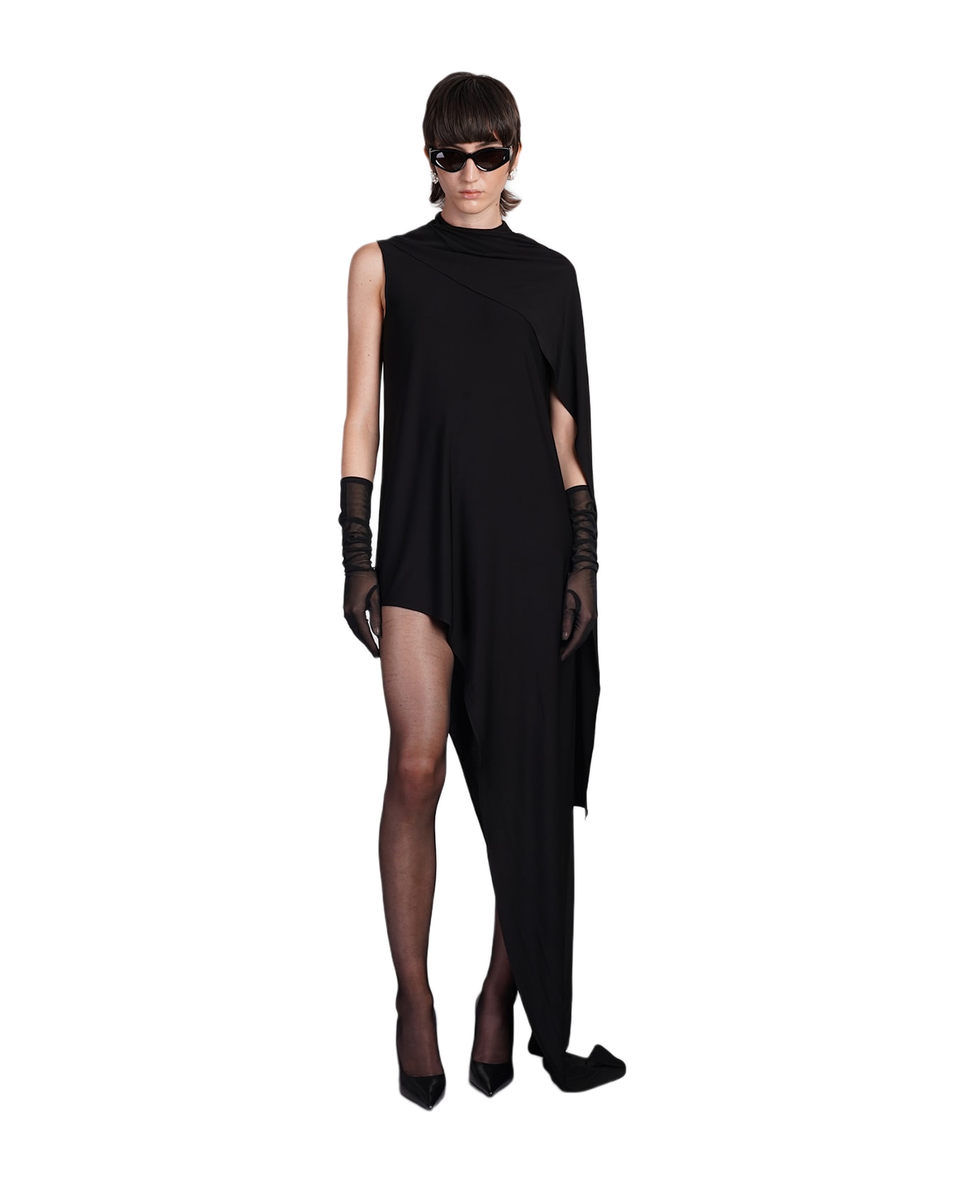 Magda Butrym Dress In Black Viscose - black