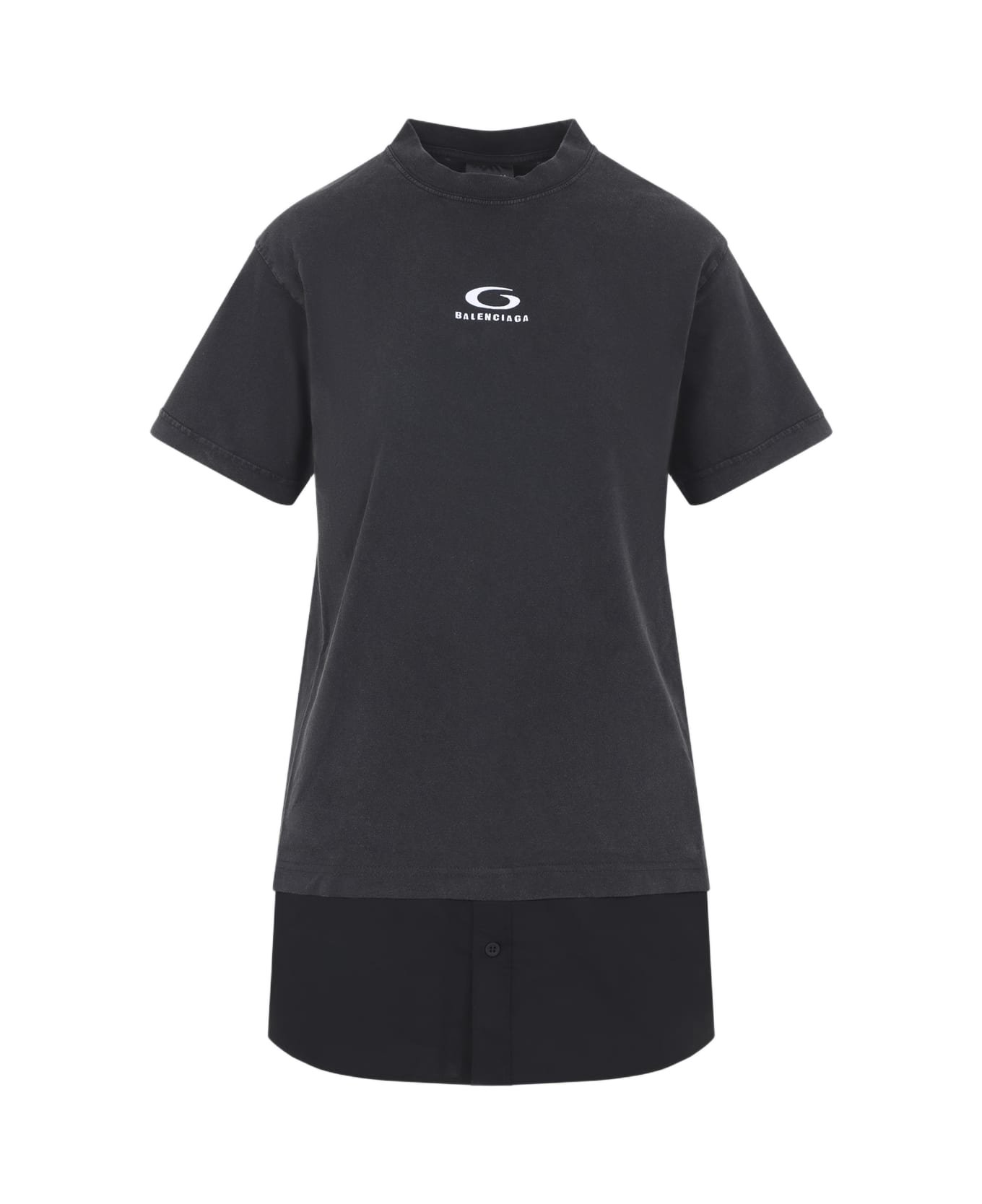 Balenciaga Hybrid Mini Dress - Faded Black