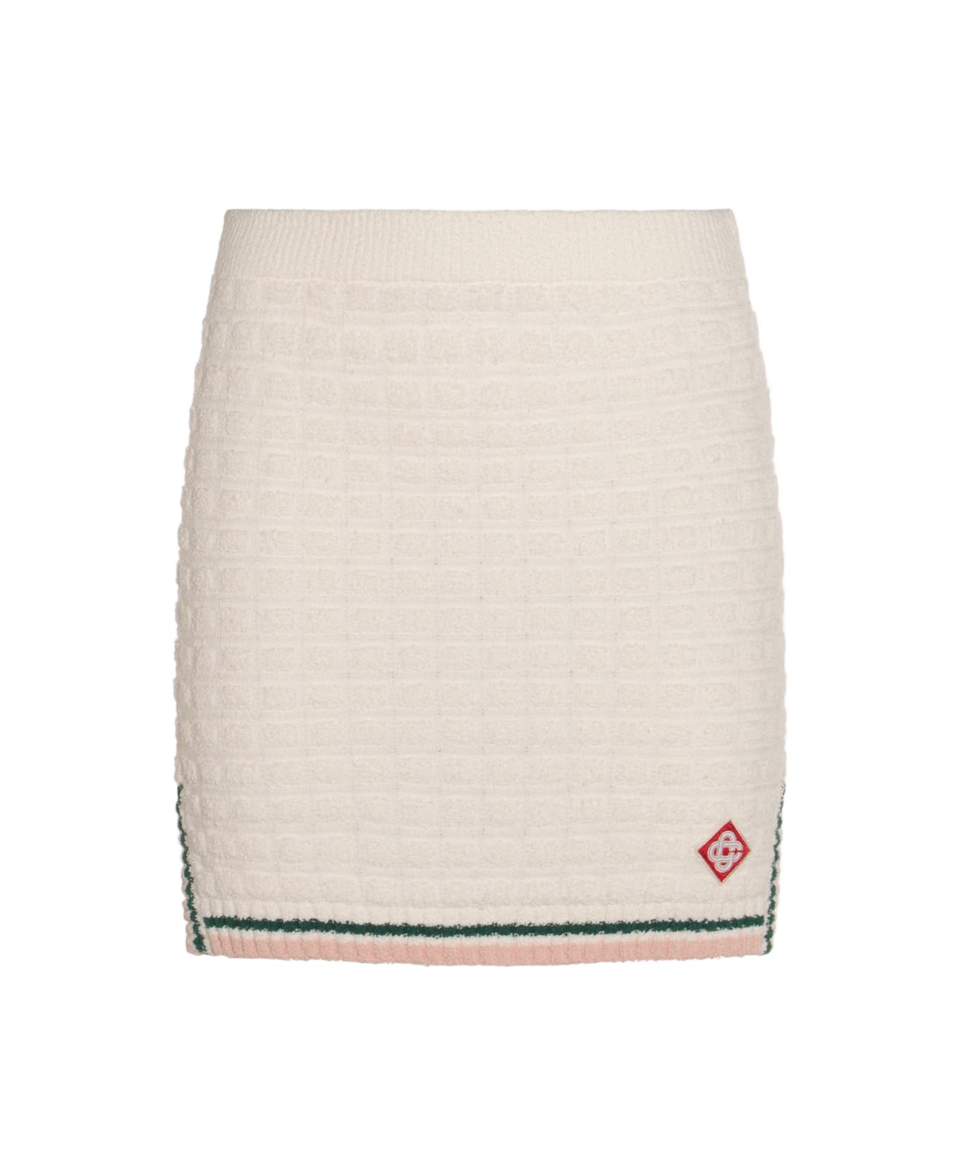 Casablanca White Cotton Skirt - White