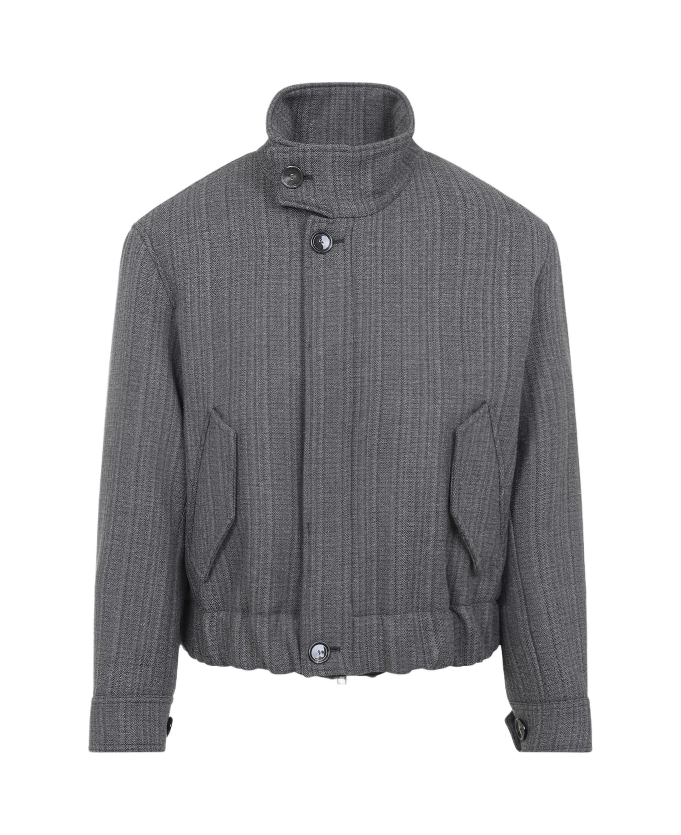 Ami Alexandre Mattiussi Harrington Jacket - Grey Ivory