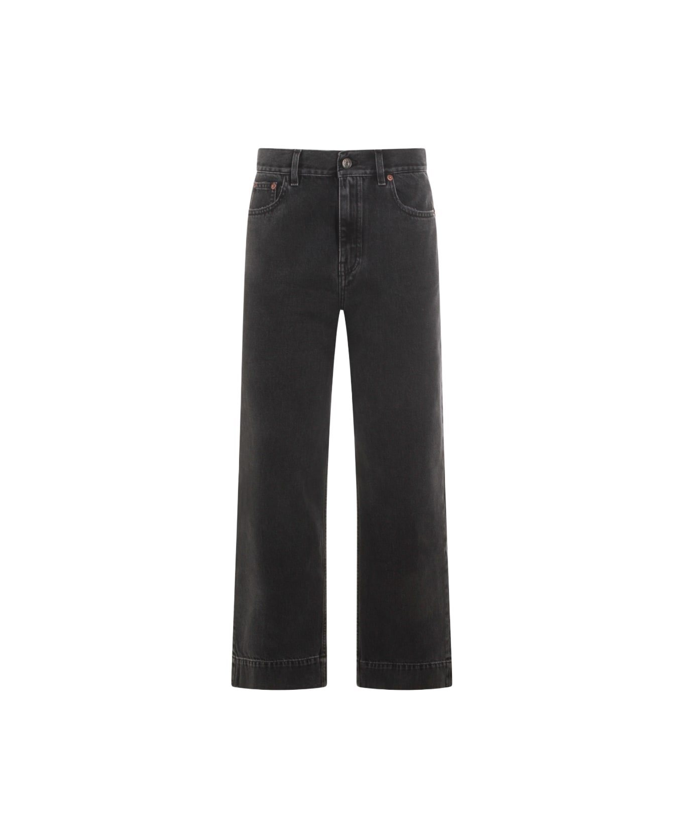 Chloé Black Cotton Jeans - ASPHALT BLACK