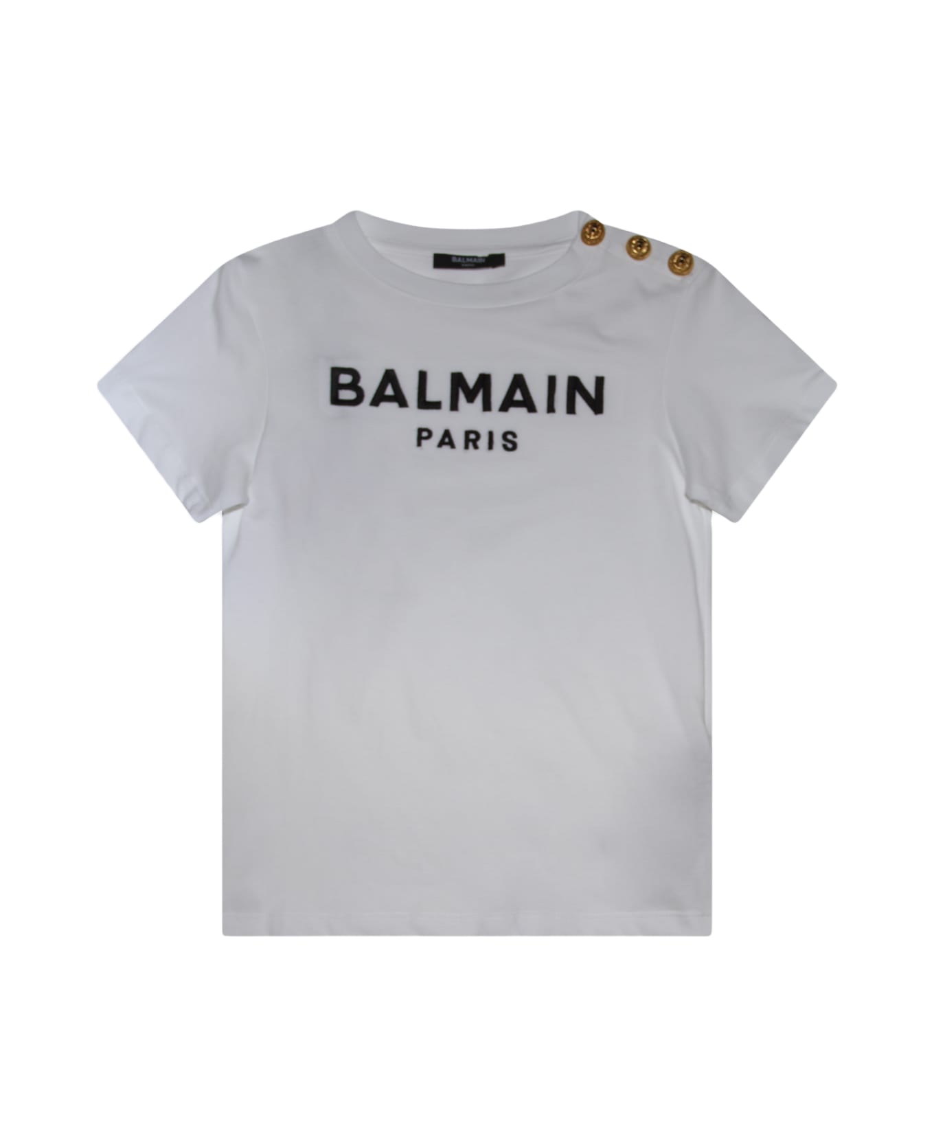 Balmain White And Black Cotton T-shirt - White Tシャツ＆ポロシャツ
