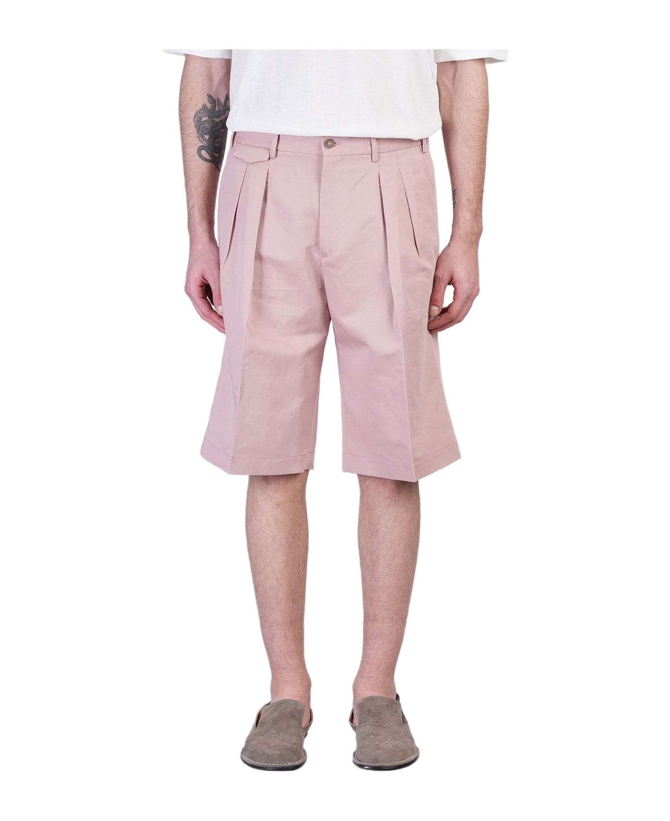 Briglia 1949 Bedfords Shorts In Rose-pink Cotton - rose-pink