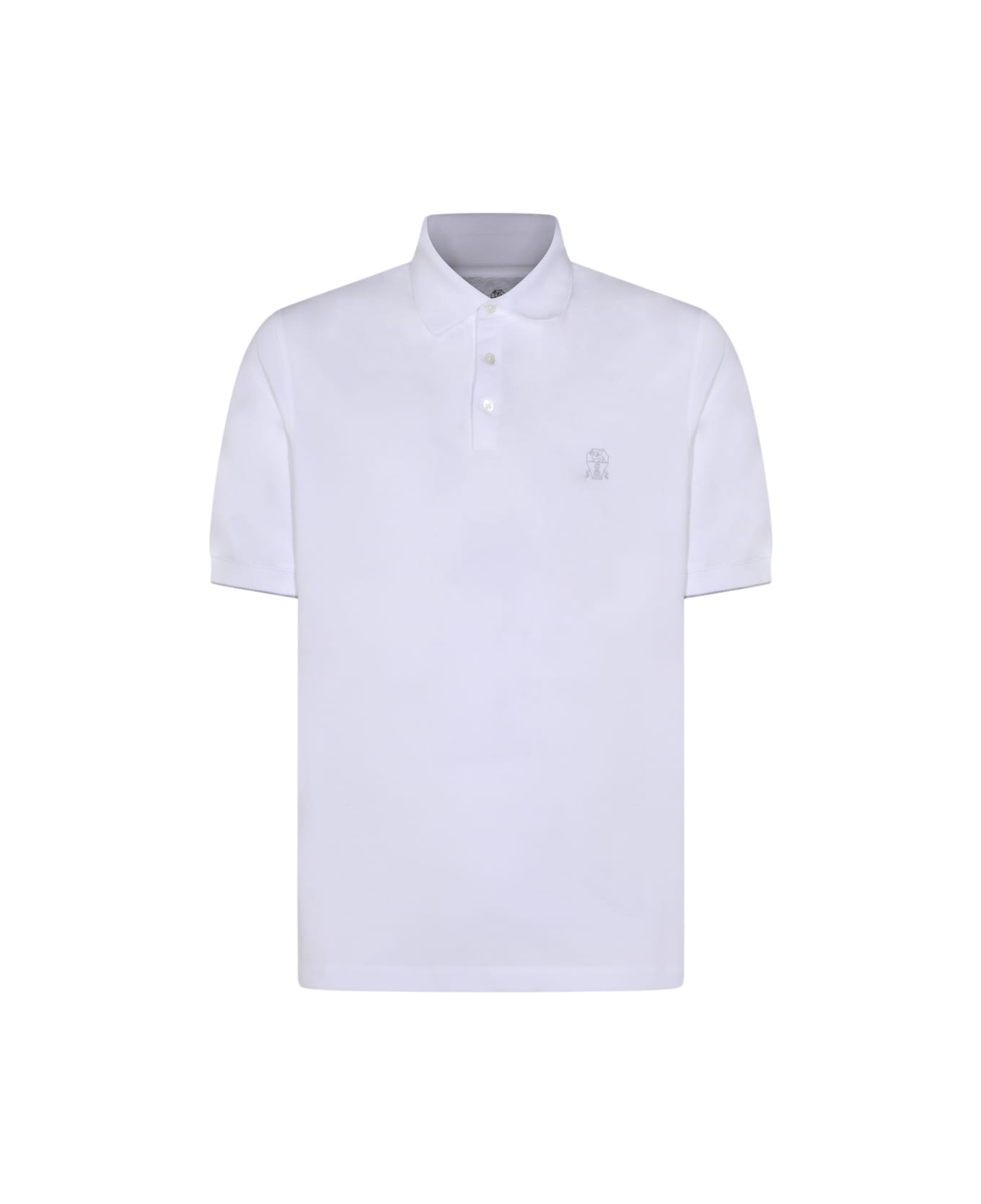 Brunello Cucinelli White Cotton Polo Shirt - White