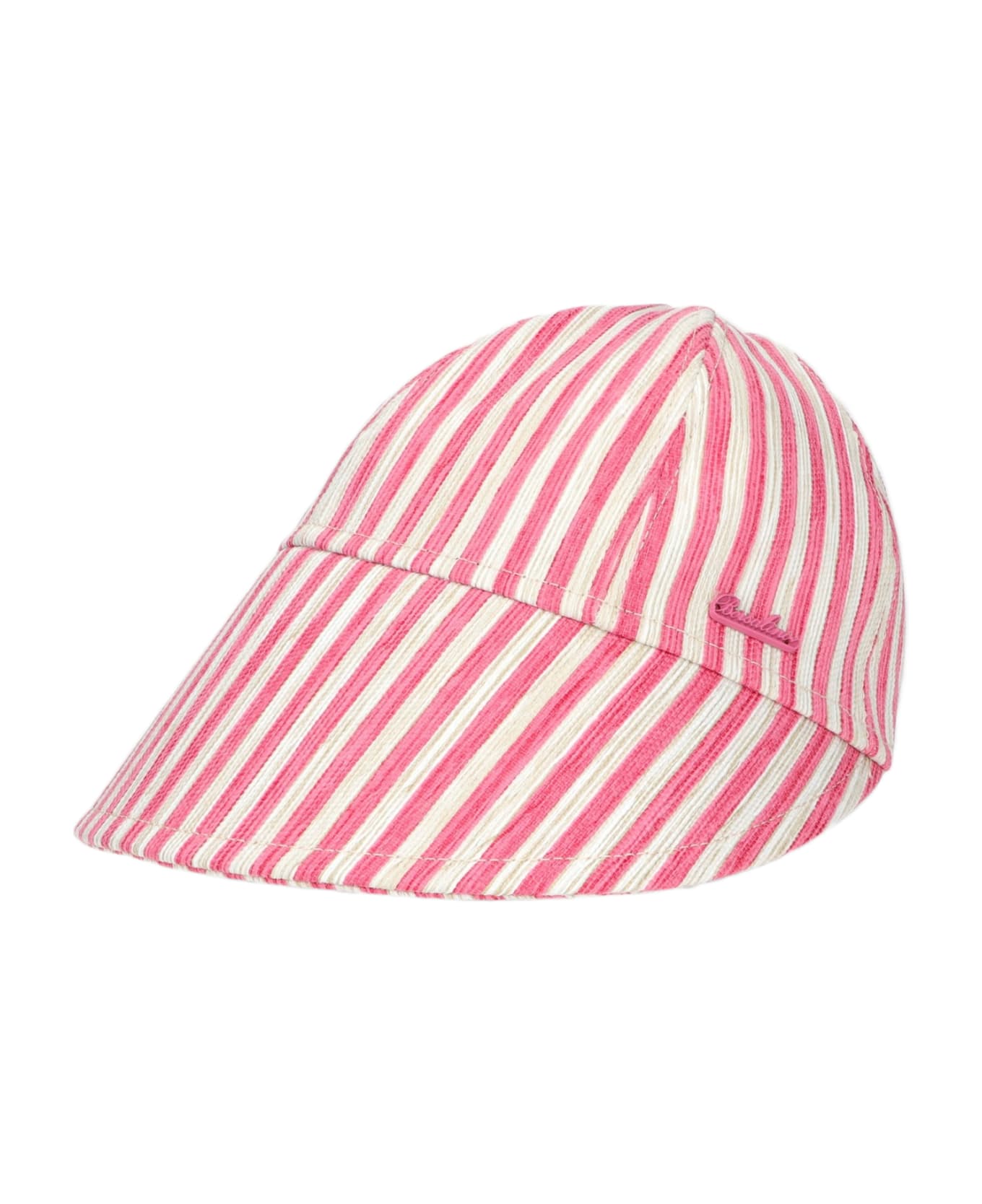 Borsalino Sun Baseball Cap - WHITE/FUCSIA 帽子