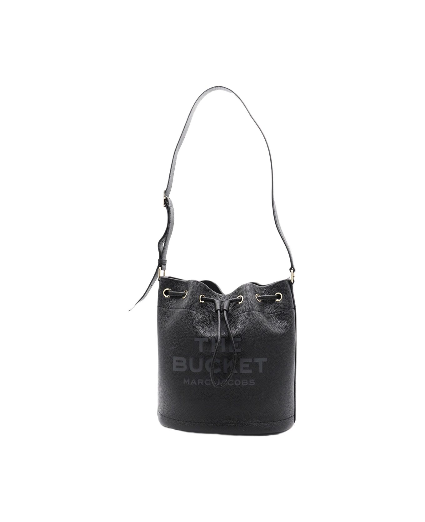 Marc Jacobs Black Leather Bucket Bag - Black