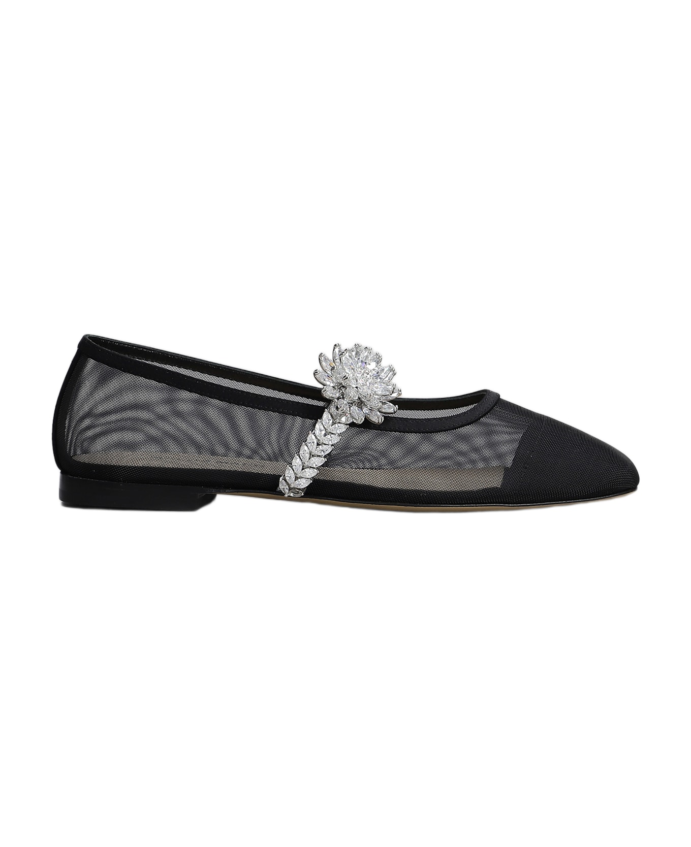 Mach 
Mach Ballet Flats In Black Fabric - black