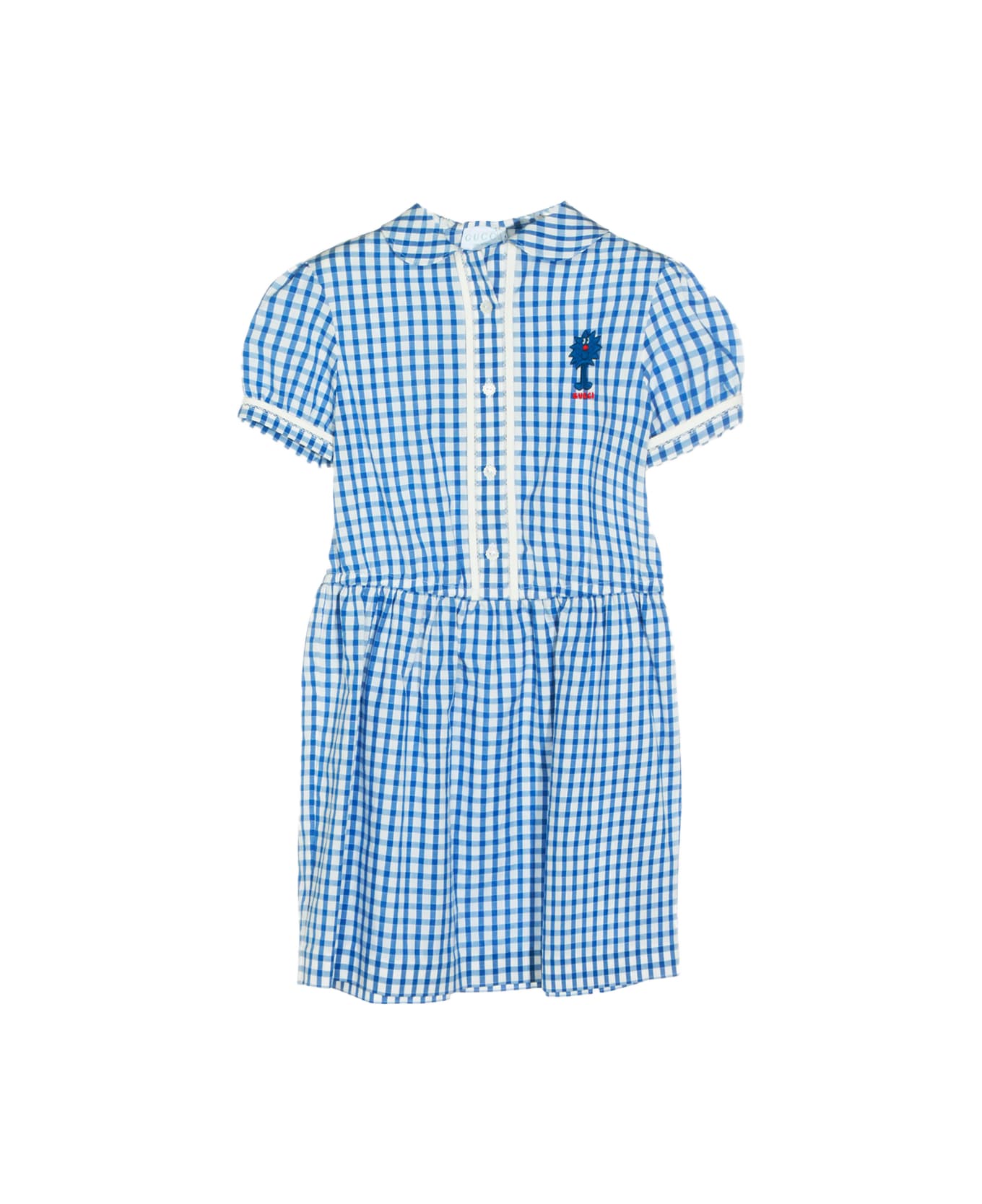 Gucci Blue Cotton Dress - AZURE/WHITE/MIX