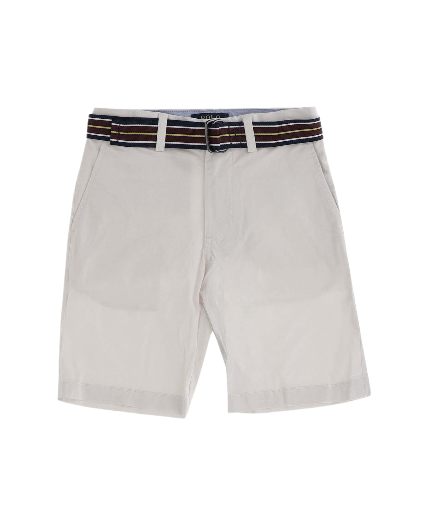 Polo Ralph Lauren Stretch Cotton Bermuda Shorts - White ボトムス