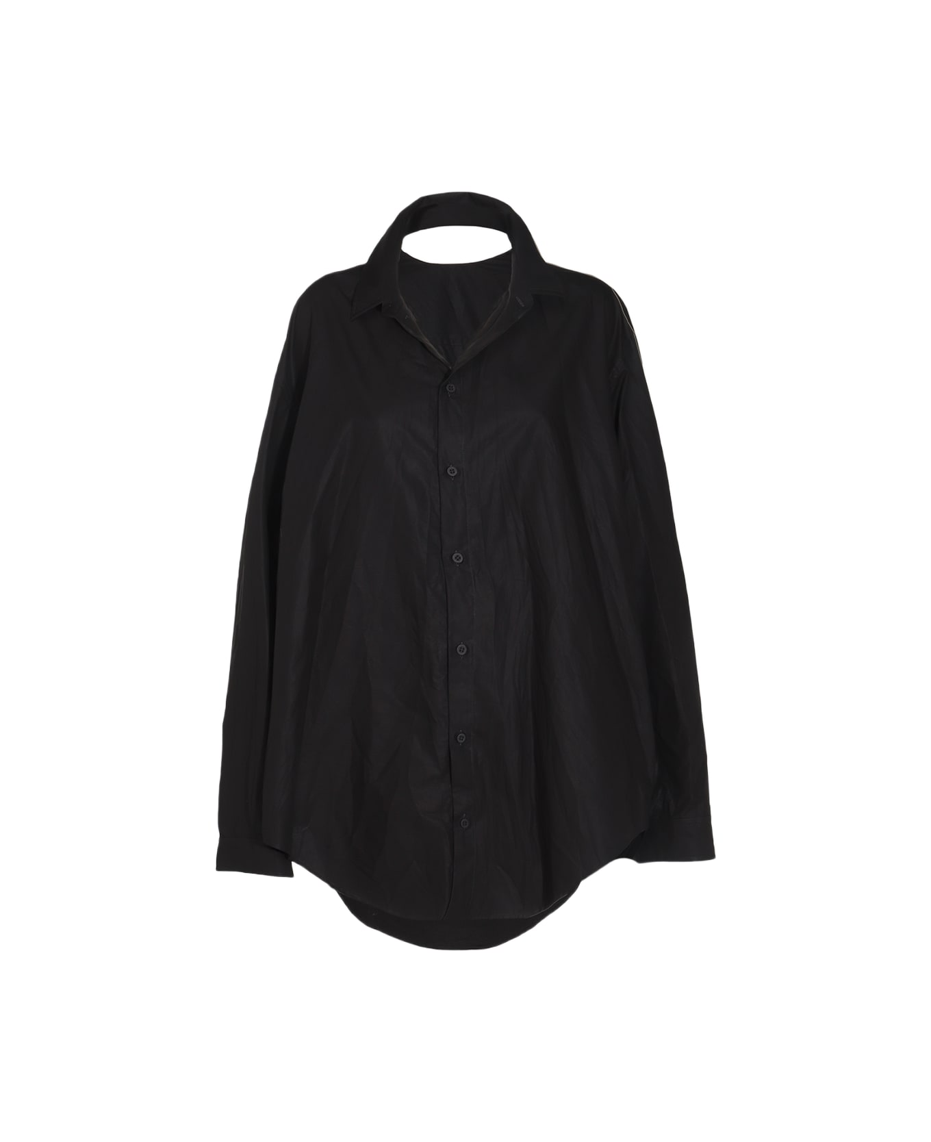 Balenciaga Black Cotton Dress - Black