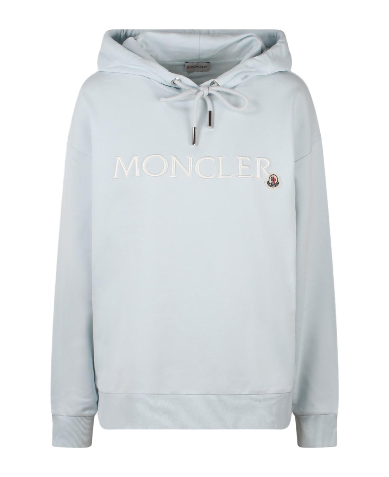 Moncler Embroidered Logo Hoodie - Blue フリース